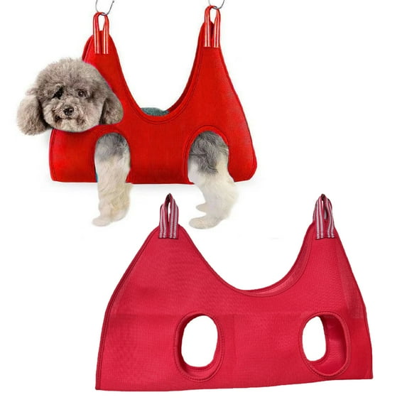 KYAIGUO Dog Grooming Hammock Harness for Dogs and Cats Relaxing Pet Restraints and Small Animal Leash Helps with Nail Trimming