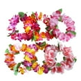 thumbnail image 1 of KYAIGUO Hawaiian Lei Tropical Hijab Flower Crown Lei Headdress Women Girls Flower Necklace Bracelet Summer Beach Vacation Party Decorations, 1 of 7