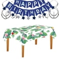 thumbnail image 1 of KYAIGUO Party Decoration Tablecloth Hawaii Plastic Rectangle Table Cover Summer Beach Kids Birthday Party Supplies 108x54inch, 1 of 7