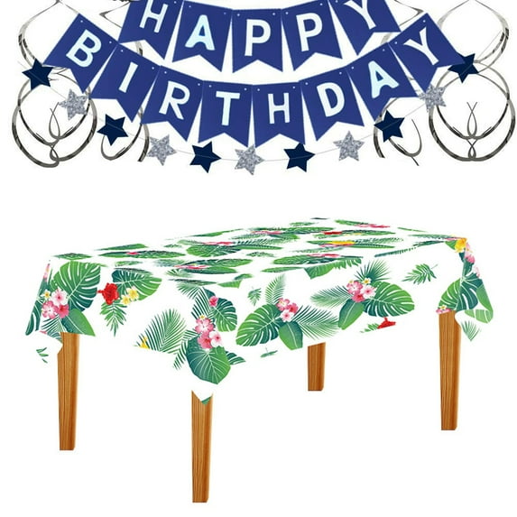 KYAIGUO Party Decoration Tablecloth Hawaii Plastic Rectangle Table Cover Summer Beach Kids Birthday Party Supplies 108x54inch