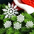 thumbnail image 1 of KYAIGUO Indoor Christmas Tree Decorations Hanging Glitter Snowflakes Plastic Christmas Snowflake Ornaments Set Outdoor Christmas Tree Ornaments Set, 1 of 7