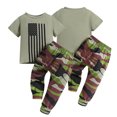 thumbnail image 1 of KYAIGUO Infant Toddler Boys Summer Sweatsuit Jogger Pants 2PCS Tracksuits Set for Boys, Baby Short Sleeve Sweatshirts Pants Camouflage Outfits Kids Short Sleeve Sweat Suits Outfits for 9M-5T, 1 of 7