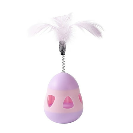 KYAIGUO Interactive Cat Toys, Funny Cat Tumbler Toy with Feather for Small & Large Cats Engaging Play
