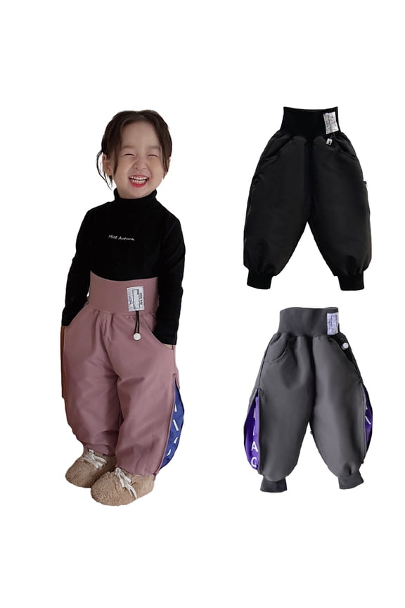 Kids Baby Boys Girls Winter Puffer Sweatpants Toddler Warm Winter down Jogger Sweat Pants Lightweight Thickened down Cotton Pants Trousers for 1-7Years