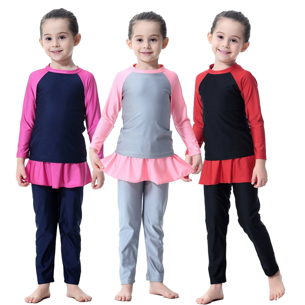 KYAIGUO Kids Baby Girl's ThreePiece Swimsuits Toddler UPF50+ Rash