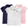 thumbnail image 1 of KYAIGUO Kids Baby Girls Summer Lapel T-Shirt for Toddler Girls Fashionable Short Sleeve Tees Casual Daily Cotton Shirt Tops for 2-7 Years, 1 of 9