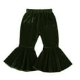 thumbnail image 1 of KYAIGUO Kids Baby Girls Velvet Flare Pants Leggings Newborn Elastic Waist Bottoms Tights Little Girls High Waisted Casual Ruffle Long Pants Baby Fall Winter Bell Bottoms Trousers for 6M-6Y, 1 of 7