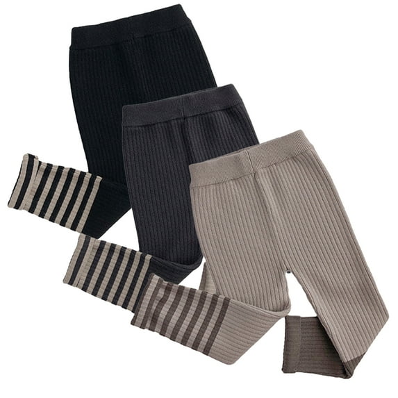 KYAIGUO Kids Baby Knitted Leggings for Boys Girls,Toddler Boys Girls Spring Fall Elastic Bottoms Underpants Sknitted Stretch Pants Slim Fit Elastic Pants Ports Tights For 12M-6T