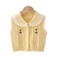 thumbnail image 1 of KYAIGUO Kids Baby Knitted Vest Outwear for Girls,Spring Fall Sweater Soft Waistcoat Top Little Girls Cute Comfortable Casual Thermal Vest Jacket Spring Autumn for 1-6Y, 1 of 7