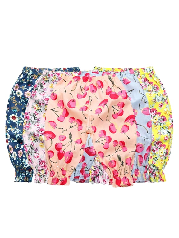 Kids Baby Linen Harem Pants Trousers for Girls Toddler Summer Casual Long Pants Summer Soft Floral Cotton Linen Harem Bloomers Pants 1-9Y
