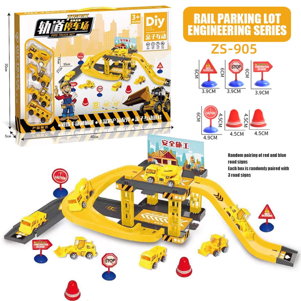 KYAIGUO Kids Baby Small Car Toy Sets Car Parking Toys PullBack Car Toy