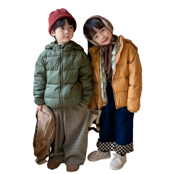KYAIGUO Kids Boy Girl Winter Coat Down Coat Lightweight Puffer Jacket for Toddler Hooded Down Jacket Long Sleeve Warm Outwear for 3-12Y