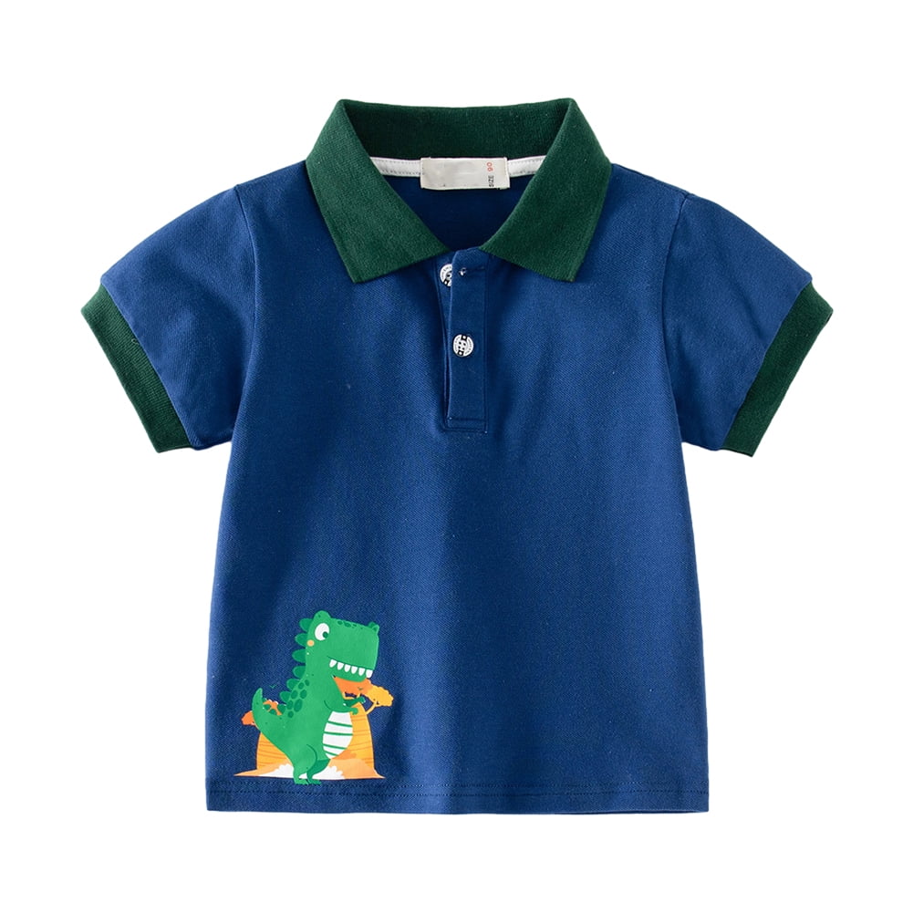 Summer Hot Selling Baby Kids Unisex Short Sleeves Cartoon Dinosaurs Pattern T-shirt