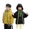thumbnail image 1 of KYAIGUO Kids Boys Girls Winter Puffer Jacket Toddler Hooded Down Jacket Baby Warm Down Coat Thick Zipper Outwear for 3-8Y, 1 of 5