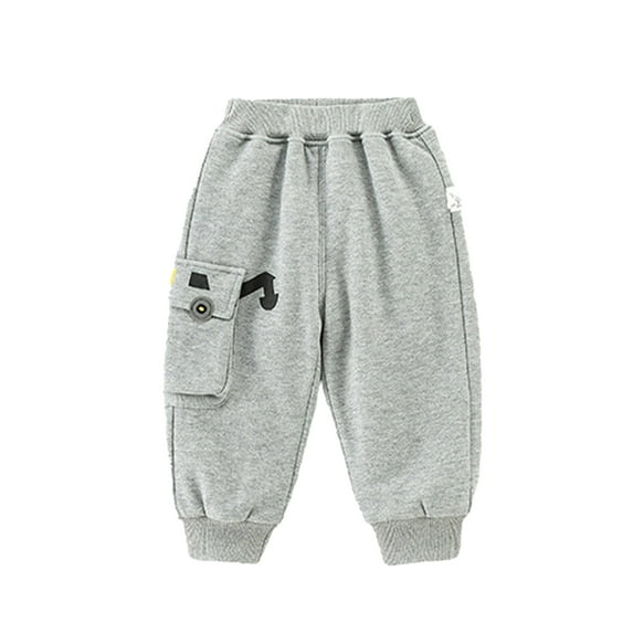 KYAIGUO Kids Boys Girls's Pants Spring & Autumn Thickened Pant Stretch Pant Pockets Padded Pants Kids Clothes Sized 1-7T