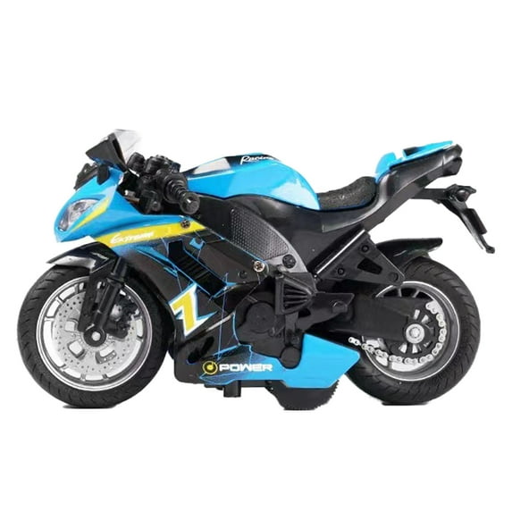 KYAIGUO Kids Car Model Motorcycle Model Toys Pull Back Toy Car with Sound and Lights Suitable for Boys and Girls