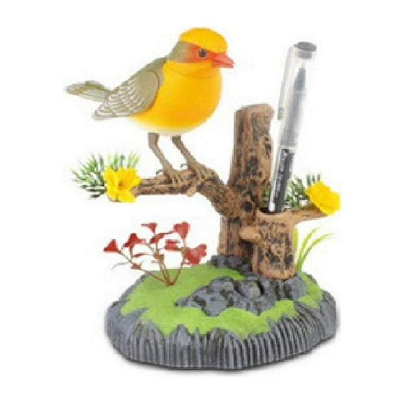 KYAIGUO Kids Electronic Pet Sparrow Bird Toys, Sound Control Bird Toys, Chirping Toy Birds, Office Decorations(Yellow)