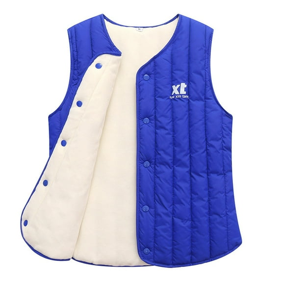 KYAIGUO Kids Girls Boys Puffer Down Vest Outerwear Toddler Sleeveless Down Waistcoats Solid Color Warm Jacket Coat for 5-12T
