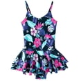 thumbnail image 1 of KYAIGUO Kids Girls Sleeveless Swimsuit Dress Cute Print One Piece Swimsuit Quick Dry Swimsuit for Toddler 4-12 Years Old, 1 of 8