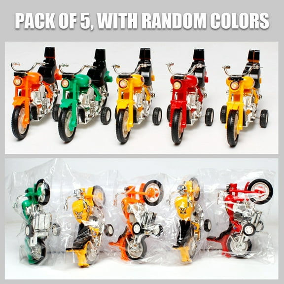 KYaiguo 5Pcs Kids Fun Mini Inertia Motorcycle Toy Christmas Birthday Gift Ages 2+(Color Random)