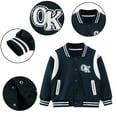 thumbnail image 1 of KYAIGUO Kids Toddler Baseball Coat Jacket for Boys,Baby Casual Sports Jackets Cotton Outerwear Fall Winter Letterman Cardigan Coat Lightweight School Coat for 1-9Y, 1 of 7