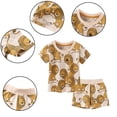 thumbnail image 1 of KYAIGUO Kids Toddler Boys Girls Summer T-Shirt 2PCS Set Cartoon Print Shorts Short Sleeve Tops for Baby 2-7 Years, 1 of 9