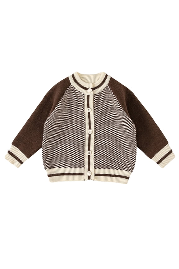 Kids Toddler Boys Knit Sweaters Jacket Little Boys Spring Fall Knitted Long Sleeve Sweater Baby Boys Knit Cardigan for 1-8Y