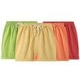 thumbnail image 1 of KYAIGUO Kids Toddler Boys Solid Color Shorts Baby Girls Drawstring Elastic Waist Casual Shorts Summer Cotton Linen Shorts 2-13Y, 1 of 11
