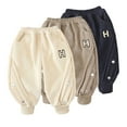 thumbnail image 1 of KYAIGUO Kids Toddler Fall Winter Sweatpants for Boys Girls,Fashion Casual Newborn Padded Trousers Baby Fleece Thick Warm Jogger Pants Elastic Waist Active Pants for 5M-5 Years, 1 of 7