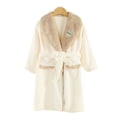 thumbnail image 1 of KYAIGUO Kids Toddler Girls Boys Solid Bathrobe,Skin-Friendly Soft Robe Pajamas with Belt Solid Color Bath Towel Sleepwear Casual Cotton Fleece Bathrobe for 3-10 Years, 1 of 11