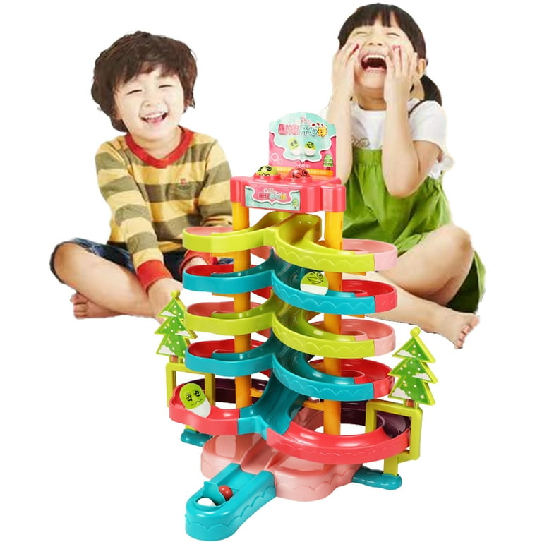 KYAIGUO Kids Tracks Toys 5 Layer Roll Roller Coaster Track Tower with Balls Sets Toys Track Toys for Toddler 3 Years Old Walmart