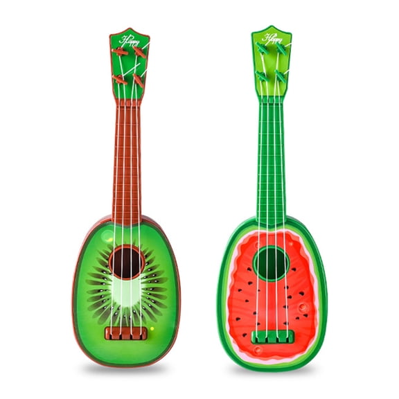 KYAIGUO 2 PCS Kids Ukulele Guitar Toy Inspire Your Baby's Musical Talent Funny Fruits Ukulele Guitar Toy Great Gifts for Boys Girls 3,4,5,6 Years Old