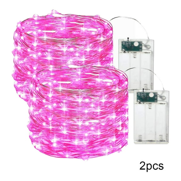 KYAIGUO LED Lights Battery Powered String Lights Flexible Battery Powered Lights Waterproof Silver Wire Small LED Lights for DIY Christmas Tree Wedding Bedroom Party