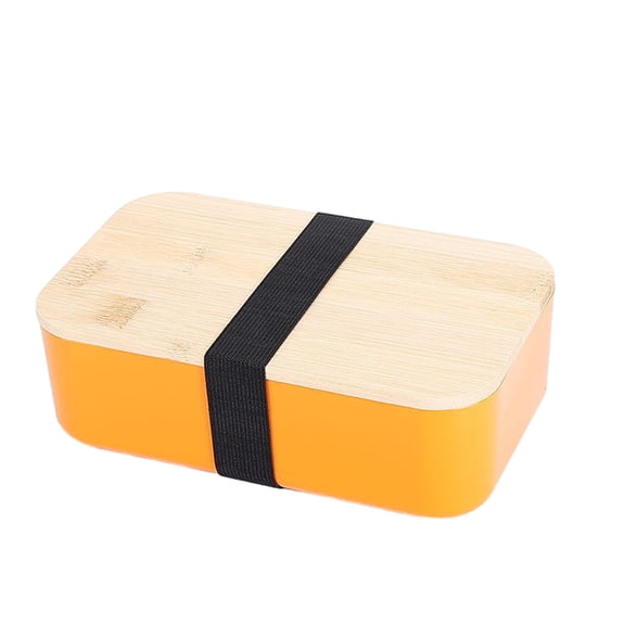 KYAIGUO Lunch Box Containers Portable Reusable Microwave Safe Lunch Box Safe Single Bento Box with Bamboo Lid for Men and Women
