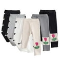 thumbnail image 1 of KYAIGUO Newborn Baby Winter Leggings for Girls Stretch Bottoms Toddler Soft Warm Trousers 6M-6T, 1 of 9