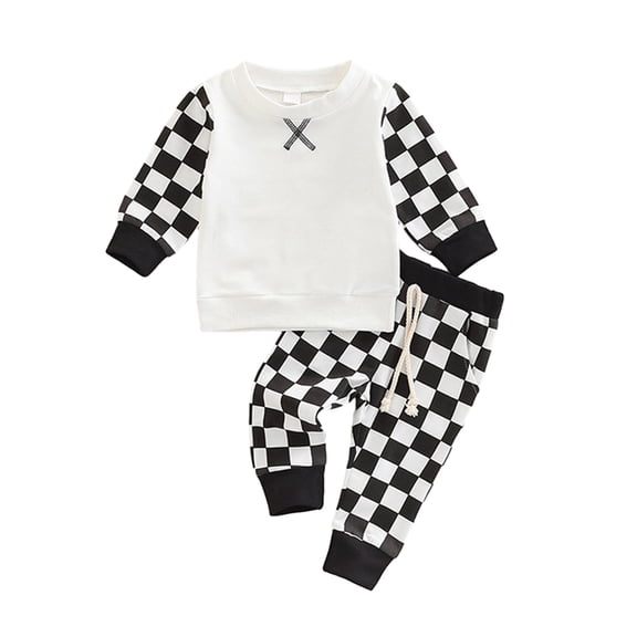 KYAIGUO Newborn Girls Boys Pullover Sweatshirt 2 PCS Suit Spring 3 6 9 12 18 24m Fall Infant Clothes Cozy Cotton Clothe Set