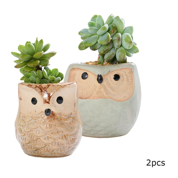 KYAIGUO Owl Grow Bags Planter Bags Cute Owl Design, Fashionable and Beautiful for Living Room, Study, Office Can Plant Some Succulents or Cactus