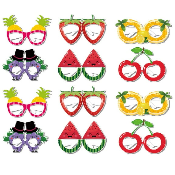KYAIGUO Summer Paper Glasses,Party Kids Decoration Festive Party Ocean Photo Decorative Props 12PCS