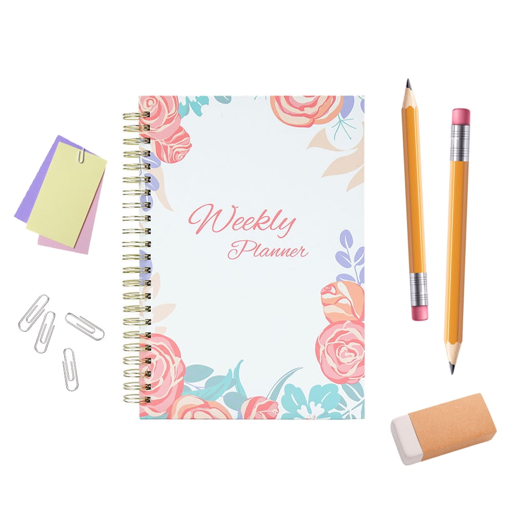 KYAIGUO Hardcover Planner 2023-2024 Weekly Planner Monthly Planner with Elastic Band A5 Coil Notebook with 12 Months of Monthly and Weekly Pages for Easy Year-Round Planning