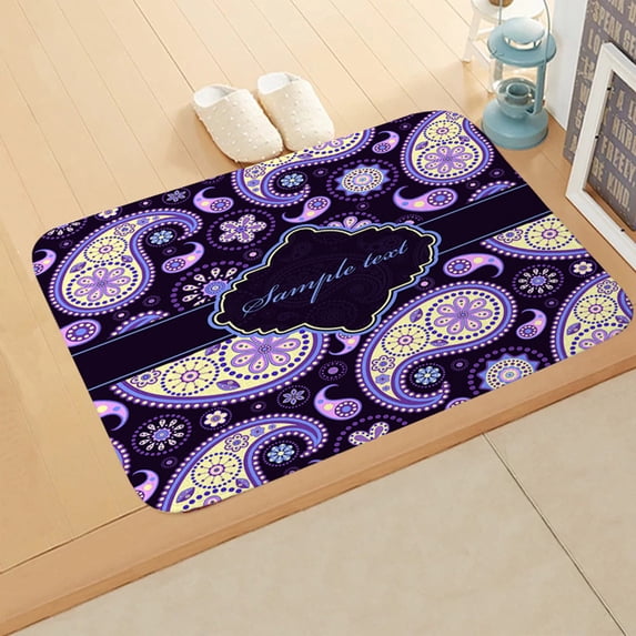 KYAIGUO Bath Mats Cashew Flower Bath Mats Washable Bathroom Rug for Bathroom Kitchen 15.8x23.6inch