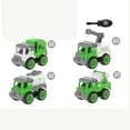 thumbnail image 1 of KYAIGUO Removable Car Toys, Construction Vehicles Toy Car, Dump Truck, Excavator, Toddler 3-5 Years Old Gift(Green 4 PCS), 1 of 8
