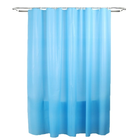 KYAIGUO Shower Curtain Peva Material Bathroom Partition Curtains、waterproof Curtain Home Decor (Blue)