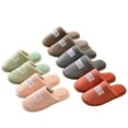 thumbnail image 1 of KYAIGUO Slippers for Womens Men Winter Warm Slippers Winter Memory Foam Anti-Slip House Shoes Comfortable Cotton Slippers Home Bedroom Shoes Indoor & Outdoor, 1 of 8