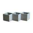thumbnail image 1 of KYAIGUO Small Cement Plant Pots 14.4x2.8inch Flower Pots Simple Square Geometric Design, Classic and Beautiful for Office or Garden, Living Room, 1 of 5