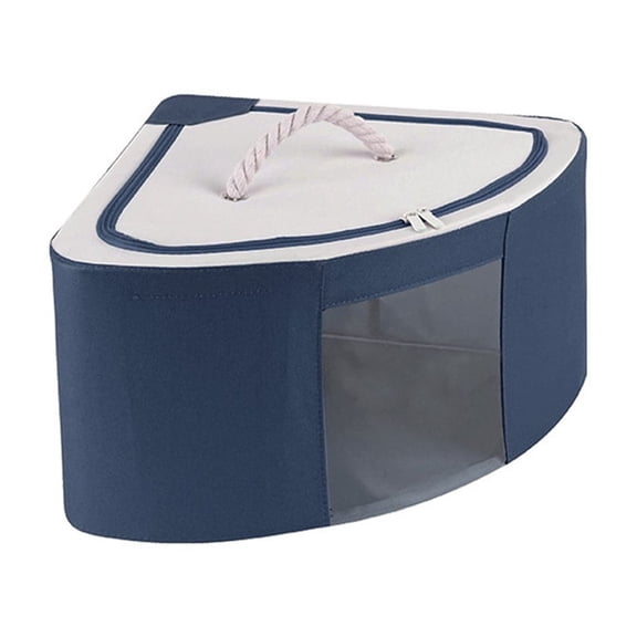 KYAIGUO Storage Bins with Lids, Innovation Fan-Shaped Organization and Storage Boxes with Strong Zipper and Perspective Window for Home Bedroom or Dormitory