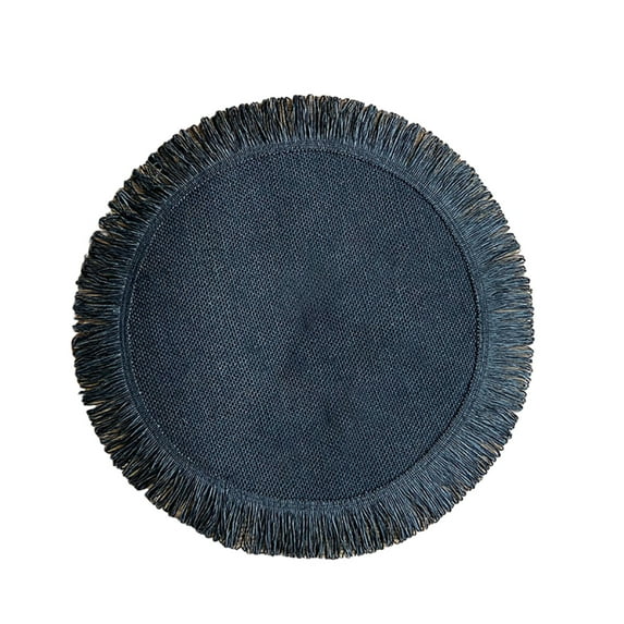 KYAIGUO Absorbent and Non-slip Potting Mat Round Woven Coaster Absorbent and Non-slip Washable(Black)