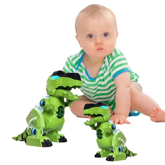 KYAIGUO Kids Toy Dinosaurs for Toddler,Realistic Walking Dinosaur Toys with Movable Joints and Brilliant Lights Transparent Gear Dinosaurs Toys for Boys,Girls Age 3+
