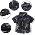 thumbnail image 1 of KYAIGUO Toddle Baby Boys Hawaiian Shirts Coconut Tree Flower Holiday Casual Shirt 12 Months-5 Years Boys Beach Summer Short Sleeves T Shirt Tops, 1 of 9