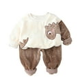 thumbnail image 1 of KYAIGUO Toddler Baby Boys Girls 2PCS Fleece Pajama Pj Set Infant Long Sleeve Pullover Sleepwear Pants Outfit Set Dinosaur Plush Fall Winte Kids Set for 5M-5T, 1 of 8