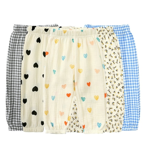 KYAIGUO Toddler Baby Boys Girls Cotton Joggers Pantss for Kids Sweatpants Sweat Anti-Mosquito Long Pants 1-8 Years Unisex Spring Summer Fall Trousers